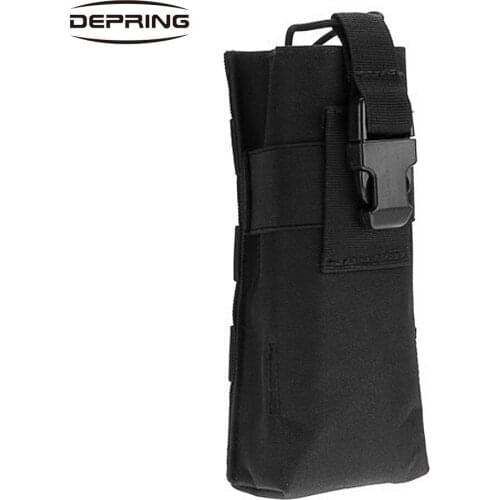 Tactical Outdoor MOLLE Pouch Water Bottle Pouch Holder Bag Radio Walkie Talkie Holster for Hunting Hiking Camping Travel