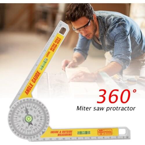 360 Degree Calibration Miter Saw Protractor Finder Angle Finder Miter Gauge Goniometer Angle Finder Arm Measuring Ruler
