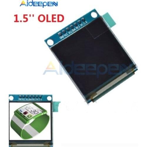 1.5" 1.5 inch 128*128 Full Color OLED Module Display Screen SSD1351 Drive IC 128 RGB *128 SPI Interface For 51 STM32 Arduino