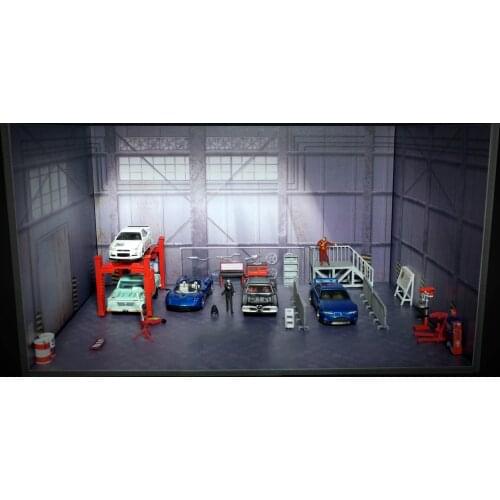 1/64 Model Car Repair Garage Display Background New 1:64