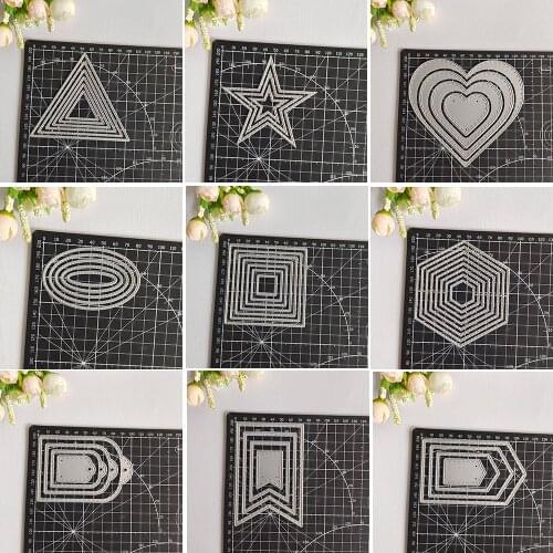 15 Styles Various Shapes Basic Series Cutting Dies For DIY Scrapbooking/Card Making/Album Decorative Metal Die Cutter Crafts