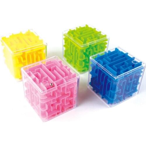 3D Cube Maze Toy Puzzle Game Brain Teaser Labyrinth Rolling Ball Toys For Kids Earling Learning Childrens toys