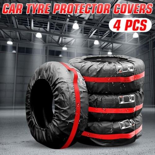 Universal S/L Car Spare Tire Cover Case Polyester Tires Storage Bag Carrier Auto Tyre Wheel Protector Dustproof Waterproof 4pcs