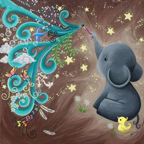 Cute little elephant diamond Embroidery diy diamond painting mosaic diamant painting 3d cross stitch diamond pictures H644