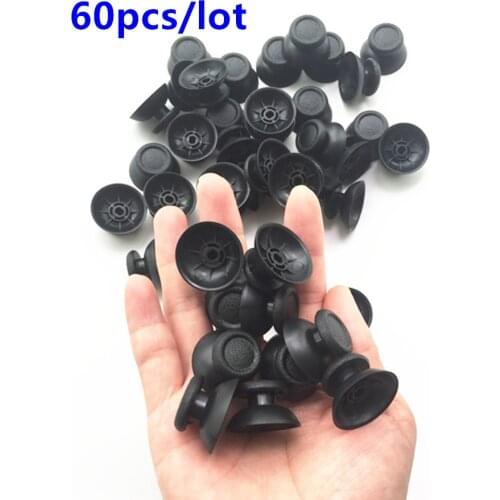 60pcs PS4 Black/Gray 3d Analog Thumbsticks Joystick Caps for Sony PlayStation 4 Dualshock 4 Controller Gamepad Mushroom Cover