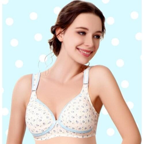 Maternity Nursing Bra Front Button Wirefree Pregnant Breastfeeding Pregnancy Bra FY-2F9E2F