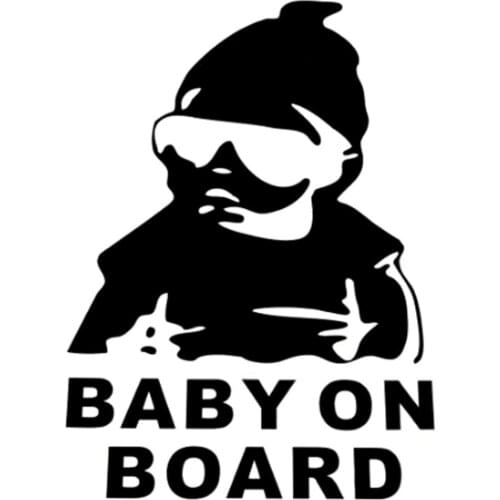 Baby Hat Sunglasses Car Sticker Window Reflective Sheeting 3D Car Windshield Decal Outside Styling Auto Vehicle Decoration