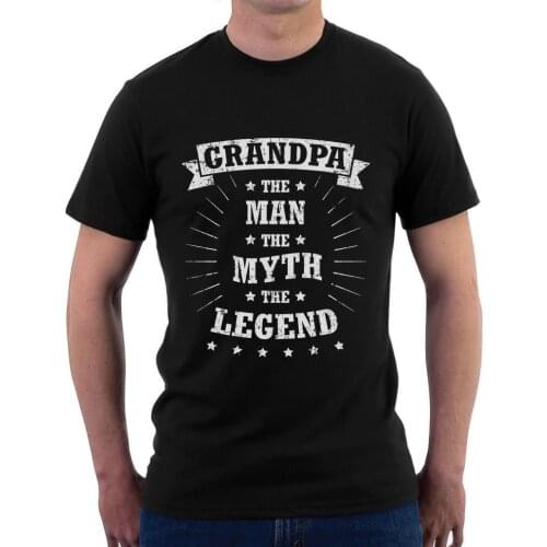 Design Style New Fashion Short Sleeve 2019 Summer T Shirt Grandpa The Man The Legend Fathers Day Gift Tshirt Casual O-Neck