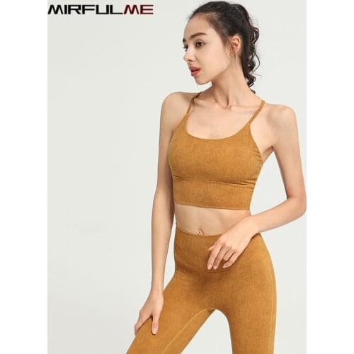 Women Sport Bras Cross Straps Yoga Brassiere Girls Elastic Gym Workout Bra Padded Running Vest Tops Shockproof Fitness Underwear