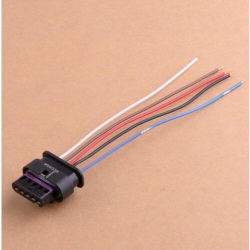 DWCX 5 pin Mass Air Flow Sensor MAF Female Harness Pigtail Connector Cable 4F0973705 Fit for Audi A6 A4 Volkswagen Jetta