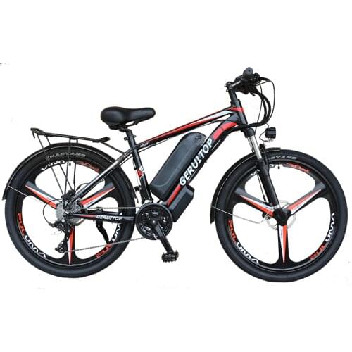 GERUITOP 48V 500W Aluminum Alloy Electric Bike 27 Speed Electric Bicycle For Adult 26 inch Mountain ebike double disc oil brake