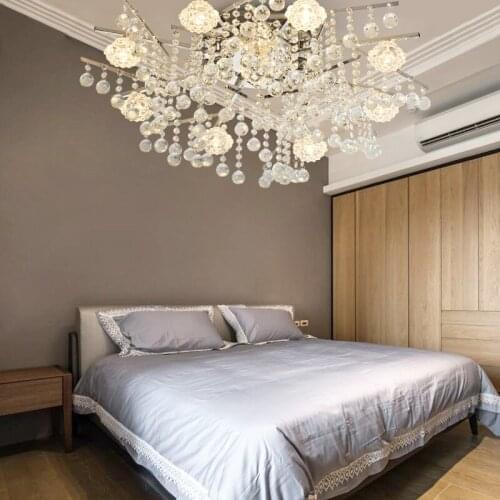 Crystal ceiling lamp bedroom led living room simple modern atmospheric luxury restaurant lights led ceiling lamp led lighting