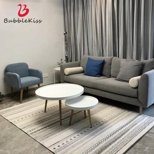 Bubble Kiss Nordic Style Living Room Carpets For Bedroom Simple Geometry Pattern Rug Modern Grey Crystal Velvet Bedside Area Rug