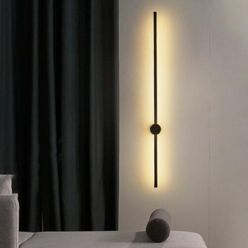 Nordic Minimalist Wall Light indoor Modern Creative Personality LED Long Line Wall Light led light for bedroom Sofa Background