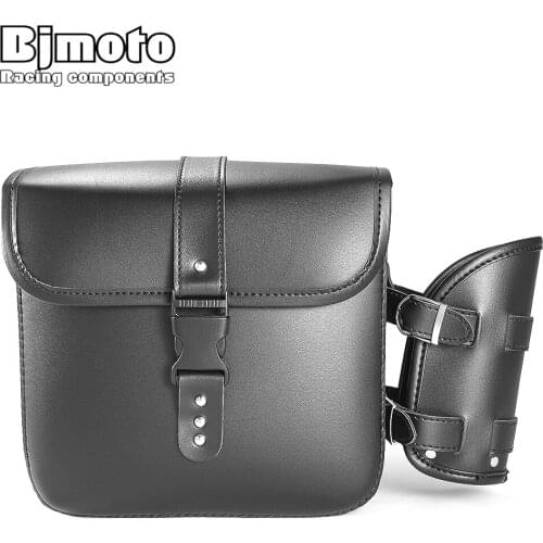 1Pair Motorcycle Saddlebag PU Leather Bag Storage Tool Pouch For Sportster XL883 XL1200 Saddle bags Side Tool Bag