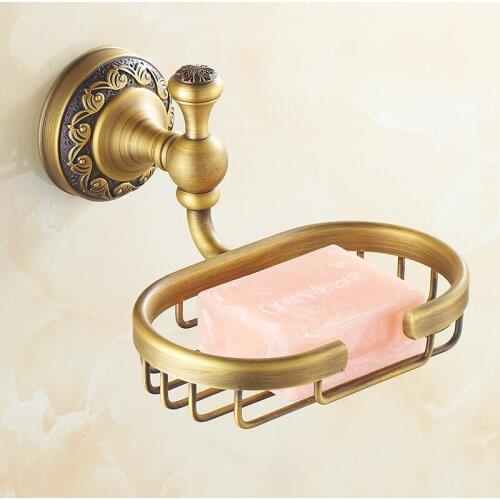 Soap Dishes Antique Brass Finish Decorative Soap Basket Soap Dish Soap Holder Bathroom Accessories ZD929