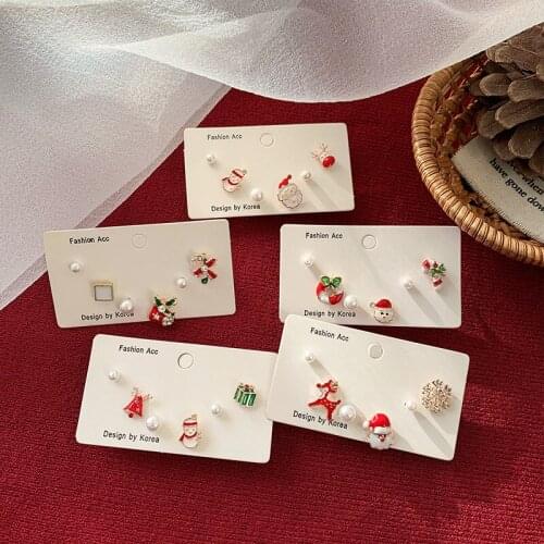 2020 New Trendy Womens Earrings Cute Christmas Style Ear Stud Earrings For Women Brides Wedding Jewelry Party Gifts Wholesale