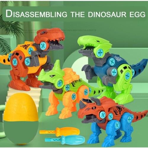 Disassembly Assembly Dinosaur Egg Model Building Blocks DIY Puzzle Kids Toy