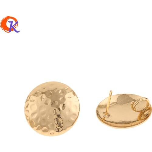 Cordial Design 50Pcs 20*20MM Jewelry Accessories/Earring Stud/Genuine Gold Plating/DIY Jewelry Making/Hand Made/Earring Findings