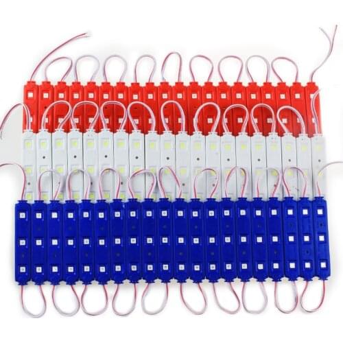 100pcs/lot led injection module 5050 SMD 3 leds waterproof IP65 DC12V 1.5W/piece LED module lights free shipping