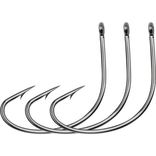 100pcs High Carbon Steel black bass wacky Fishing Hook sharp barbed offset hook wacky rig kit Texas rig hook fishing equipment