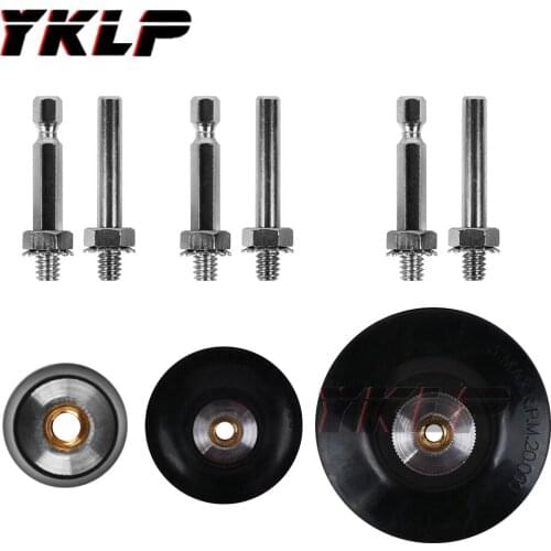 25mm/50mm/75mm Buffing Plate Disc Polishing Pad Sander Disk Sandpaper Disc Buffing Pad Rubber Based With 6mm Shank 1/2/3PC