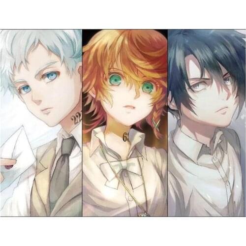 5D DIY Full Round Diamond Painting Anime The Promised Neverland Cross Stitch 3D Embroidery Rhinestone Mosaic Home Decor Art Y156