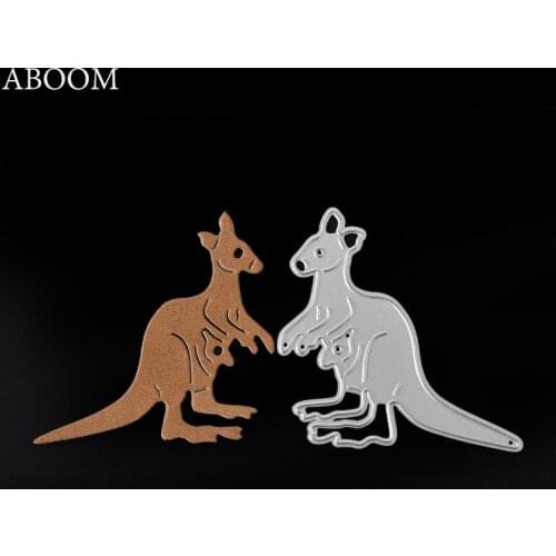 ABOOM 1PC 70MM*71MM Kangaroo Cute Animal Metal Cutting Dies For DIY Scrapbook Album Invitation Home Decoration Die Cut Template