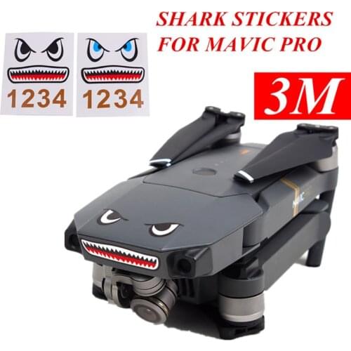 DJI Mavic Air Accessories Shark Sticker Drone Body Sticker Aircraft Adhesive Decals Skin for mavic pro platinum spark Drone