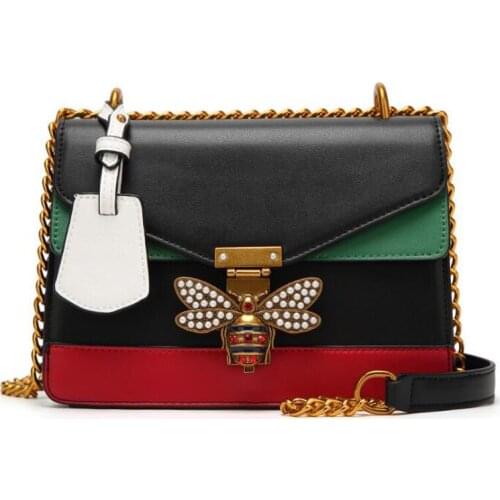 ANNRMYRS Lady Bag 2021 Women Color Splicing Little Bee Bags Fashion Cover Style Design Handbag Casual Shoulder Messenger Bag New