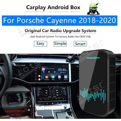 For Porsche Cayenne 2018 - 2020 Car Multimedia Player Radio Upgrade Carplay Android Apple Wireless CP Box Activator Mirror Link
