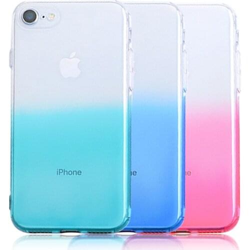 Phone Case For iPhone X XR XS Max 8 7 6 6s Plus Cover Colorful Gradient Rainbow Soft TPU Cases For iPhone 5S SE 5