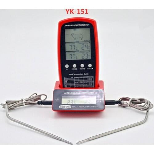 Digital BBQ Dual Probe Meat Thermometer Wireless Kitchen Oven Food Cooking Grill Meat Temperature Meter