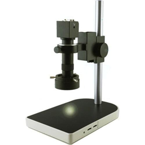 1080P SONY IMX307 HDMI VGA Industrial Digital Video Microscope Camera + 100X C Mount Lens +Microscope Stand For PCB Soldering