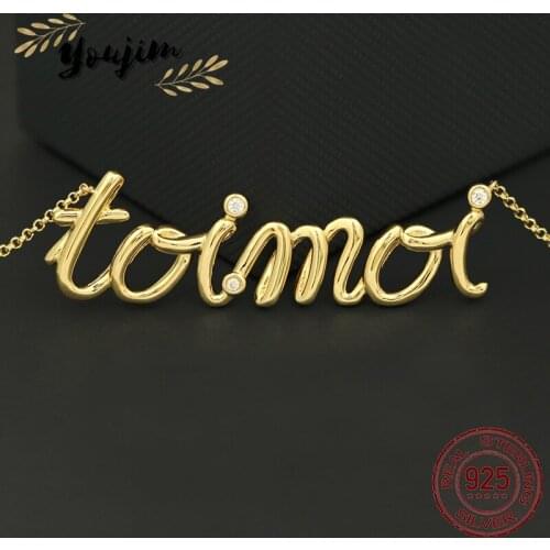 Collana regolabile con lettera di significato delle nuove donne Zircone 925 Argento Luxury Fashion Monaco Jewelry Gift