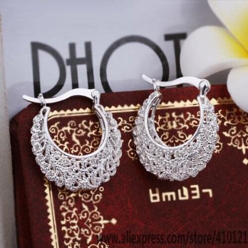 E329 Hot Sale High Quality Silver Color Fine Jewelry,Wholesale Jewelry Elegant Charms Fashion Earring /dpwamhda Fbeansla