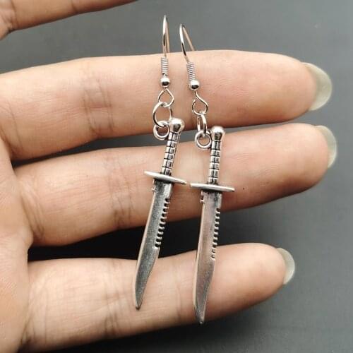 Gothic Vintage Dagger Earrings Punk Earrings Female Jewelry Unique Earrings