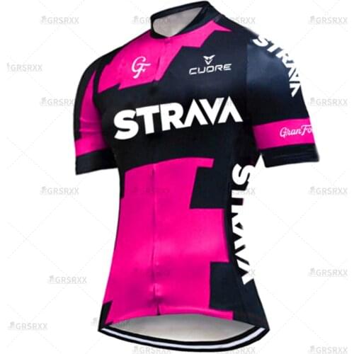 STRAVA Summer Womens' Bicycle Jersey Females' MTB Downhill Shirts 2021 Cycling Team Racing Jersey Women Short Sleeve Bike Wear