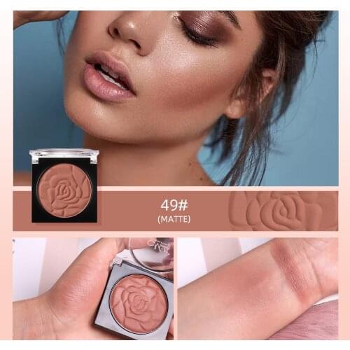 MENOW B705 10-Color Petal Blush Monochrome Blush Rouge Natural Durable Concealer Matte Pearlescent Blush Makeup Cosmetic Gift