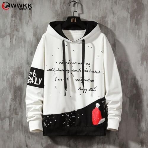 WWKK Fashion Hoody Harajuku Letter Hoodie Men Women Unisex Style Sweatshirt Casual Streetwear Printing Hoodies Pullovers