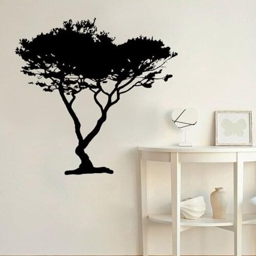 Tree Wall Decal Beautiful Forest Nature Art Vinyl Window Stickers Meditation Room Nursery Bedroom Home Decor Art Wallpaper E481