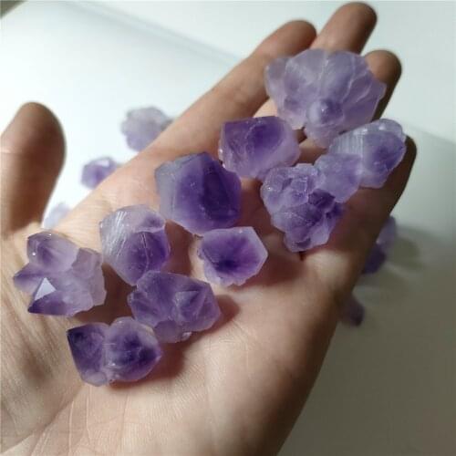10pcs Natural Amethyst Cluster Purple Quartz Stone Reiki Healing Seven Chakela Gemstone Home Decoration