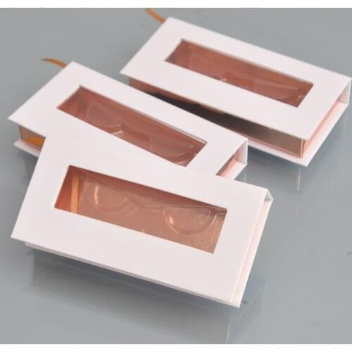 Wholesale Lash Box Eyelash Packaging Box Custom Faux Cils White Magnetic 25mm Mink Eyelashes Package Storage Case Makeup Vendor