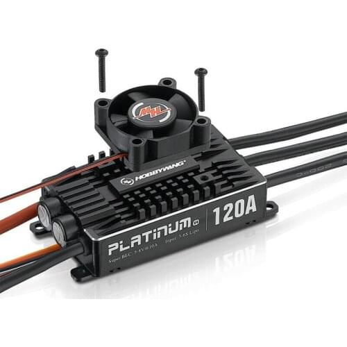 Original Hobbywing Platinum Pro V4 120A 3-6S Lipo BEC Empty Mold Brushless ESC for RC Drone Aircraft Helicopter (500-550 heli)