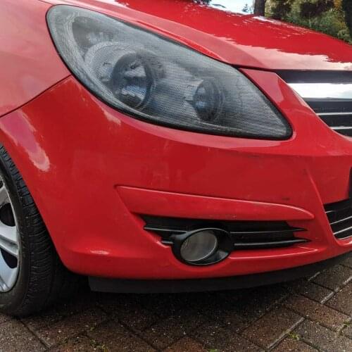 Left and Right Front Bumper Lower Grille Trim Fog Light Hole Pair Set Replacement for OPEL/VAUXHALL CORSA D MK3 2006-2011