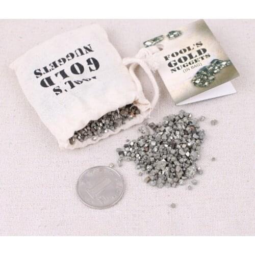 Pyrite Natural Stone Small Packaging Fine Sand Gravel Ore Irregular Specimen Mineral Crafts Sand And Gravel Ore Specimens Decor