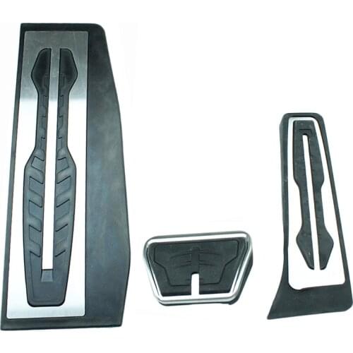Gas Fuel Brake Footrest Foot Rest Pedal Plate Pad Cover AT 3PCS For BMW 3 Series F30 F31 316i 318d 318i 320i 328i 335i LHD