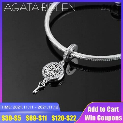 Key to My Heart Door Lock 925 Sterling Silver Pendant Charm beads Fit Original europeu Charm Bracelet Diy Jewelry making 2019