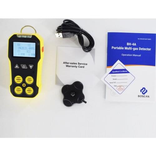 4 in 1 Portable Multi Gas Detector BH-4A Gas Tester O2 H2S CO LEL Oxygen Carbon Monoxide Air Quality Detector Gas Analysis