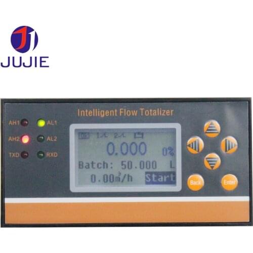 Batch controller accept flow meter signal control solenoid valve pump 220VAC power supply LCD display with relay output